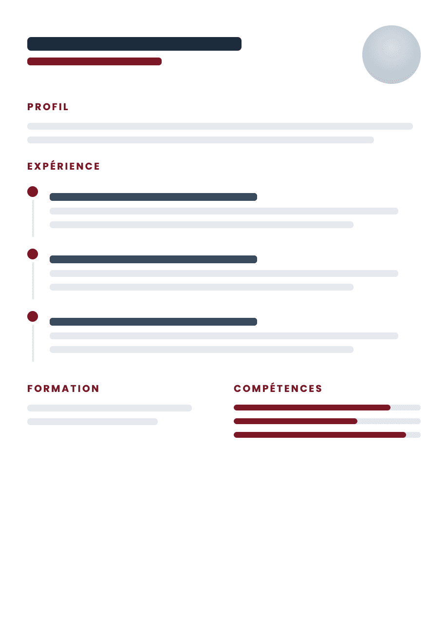 Nos modèles de CV · A3