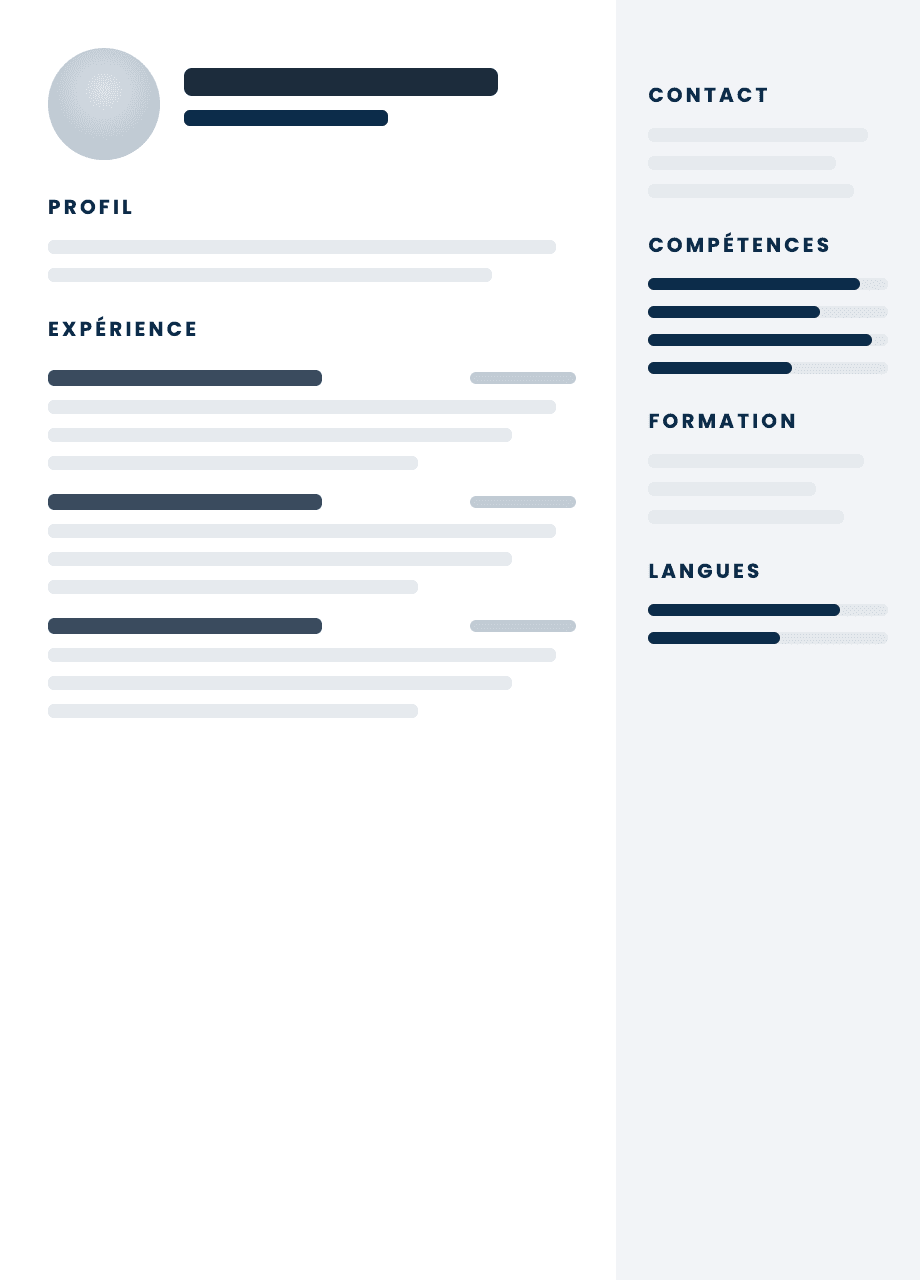 Nos modèles de CV · A4