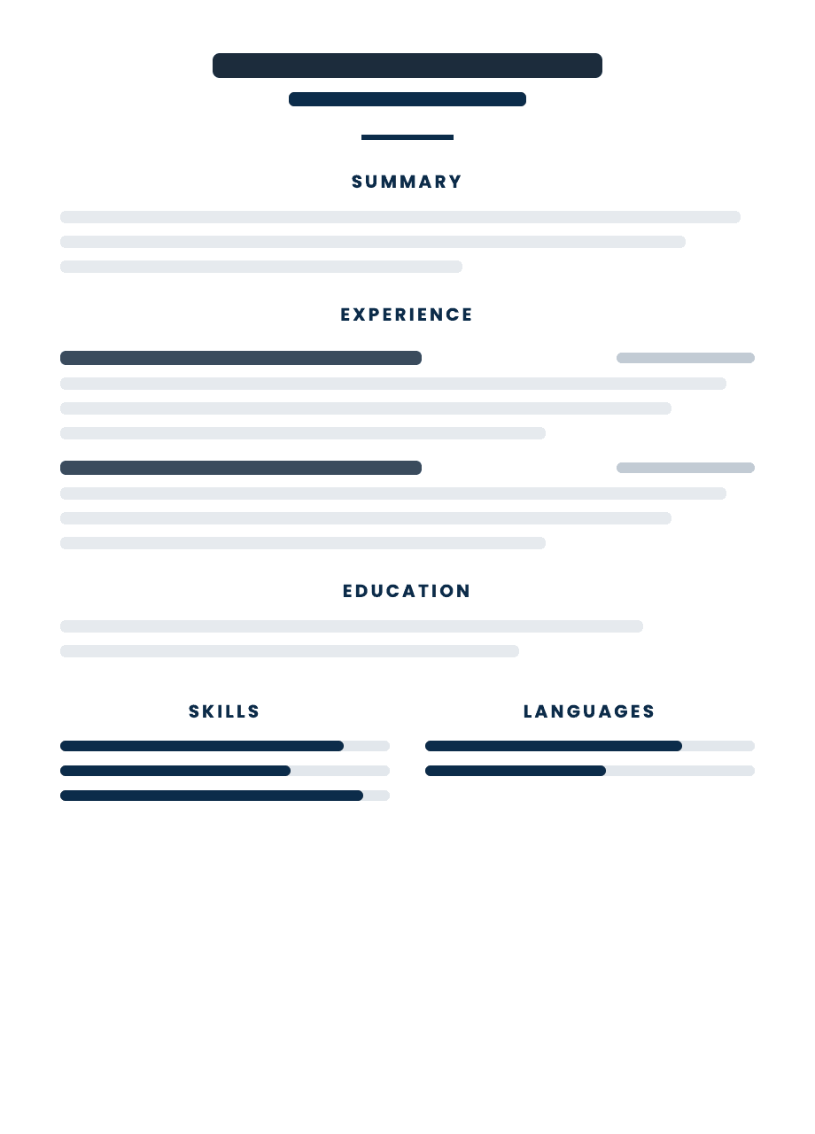 Nos modèles de CV · USA1