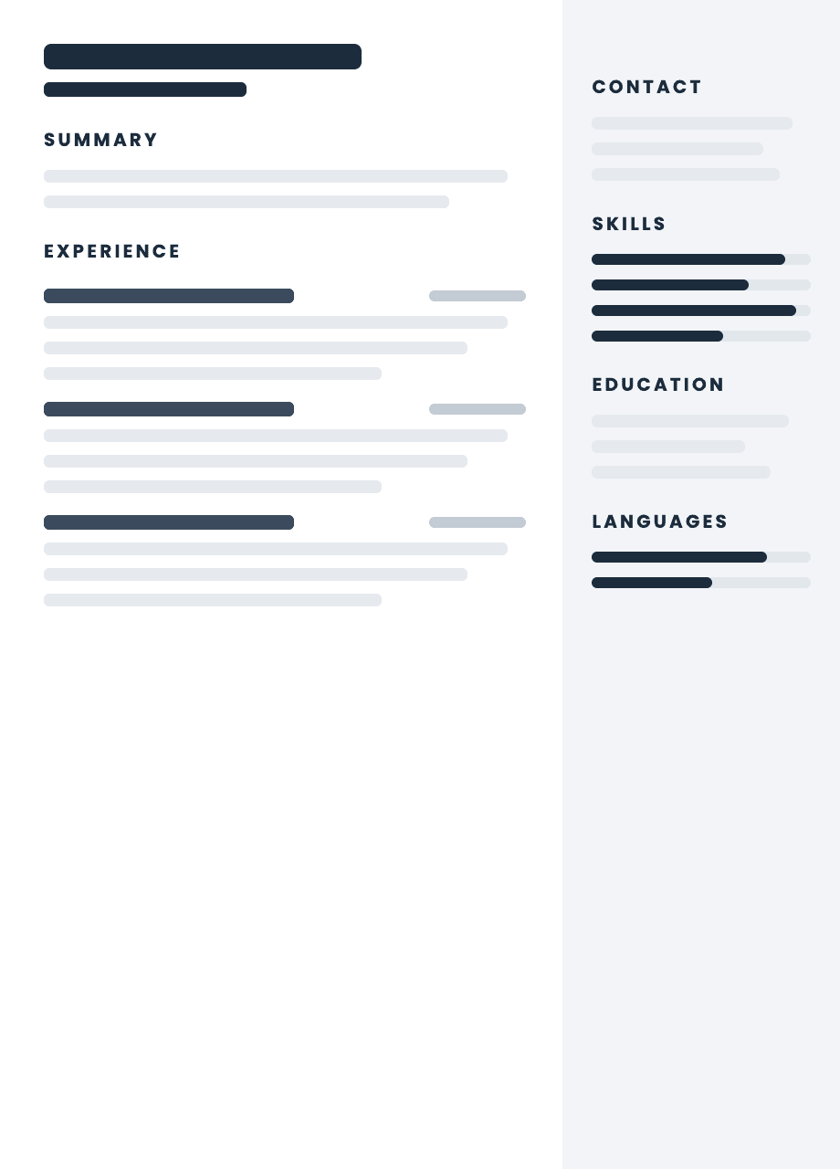 Nos modèles de CV · USA4